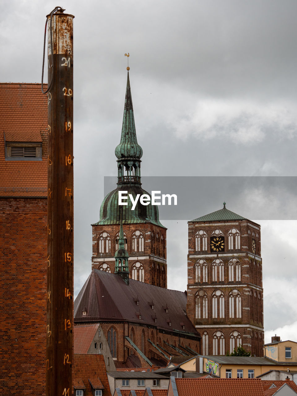 low angle view of buildings in city