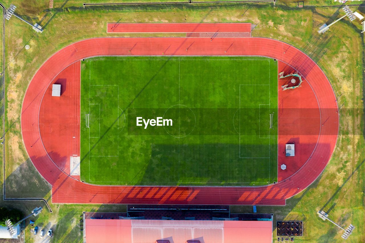 Directly above shot of sports field