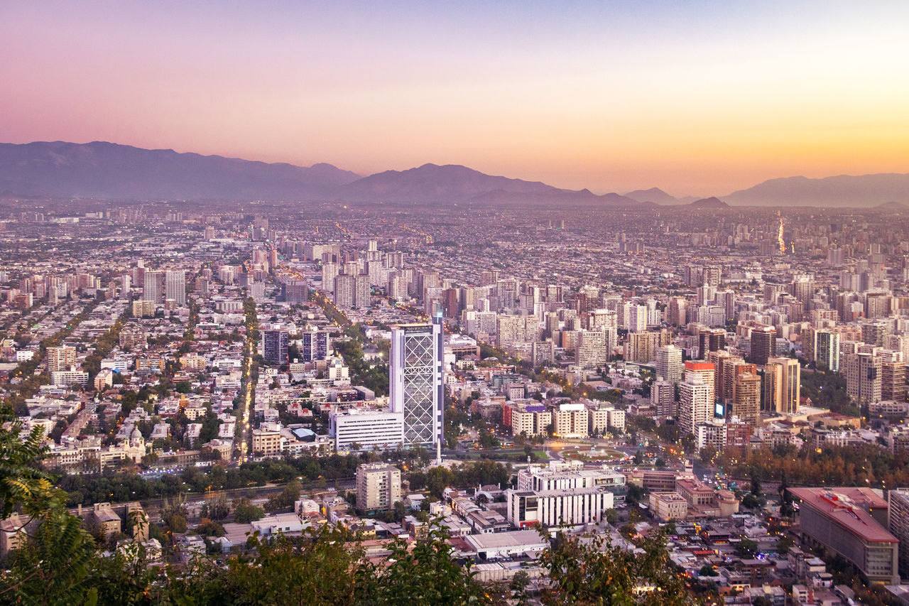 high angle view of cityscape