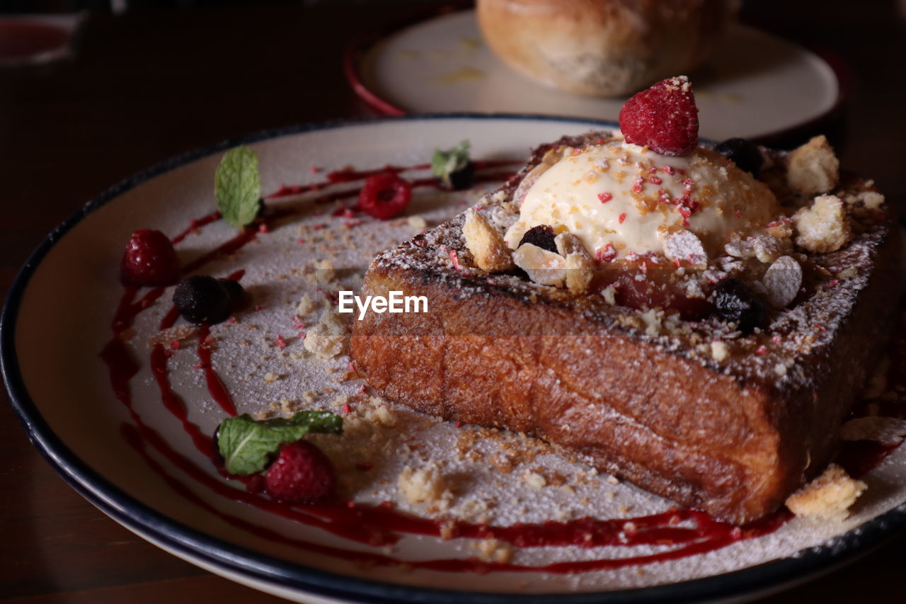 close-up of food in plate