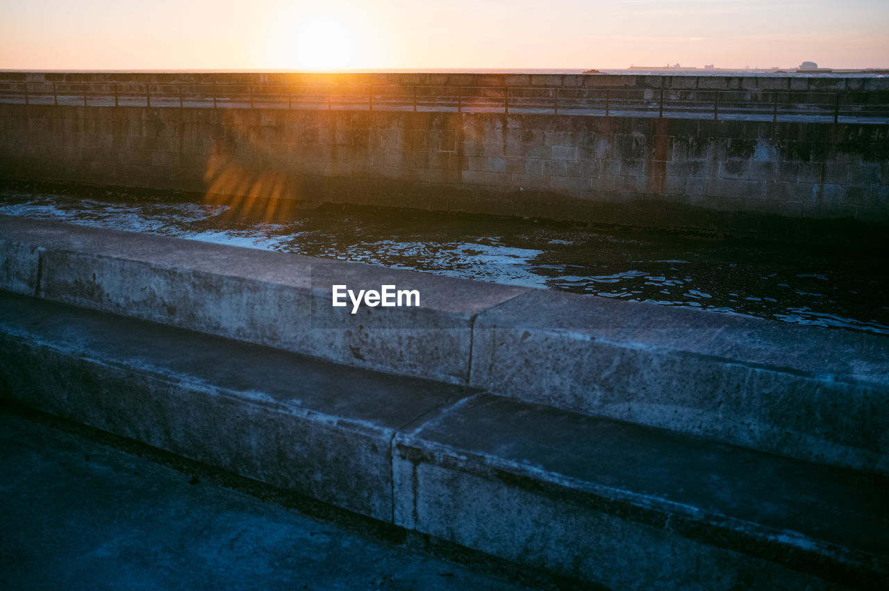 VIEW OF SUNSET OVER SEA