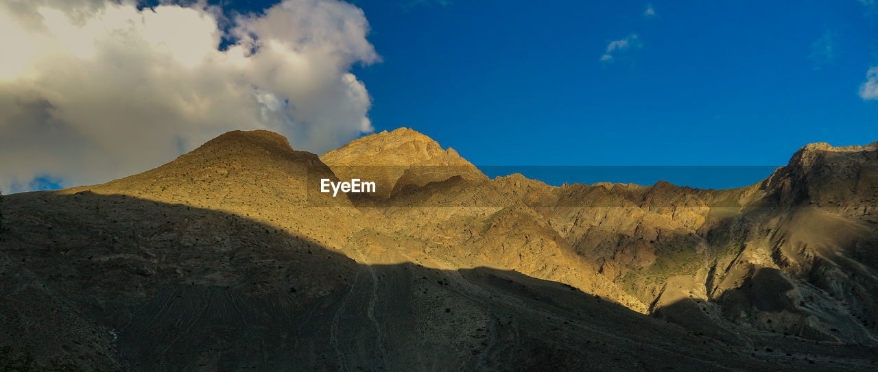 Landscape of karakorum mountain in summer, khuspang camp, k2 laila peak and gondogoro glacier