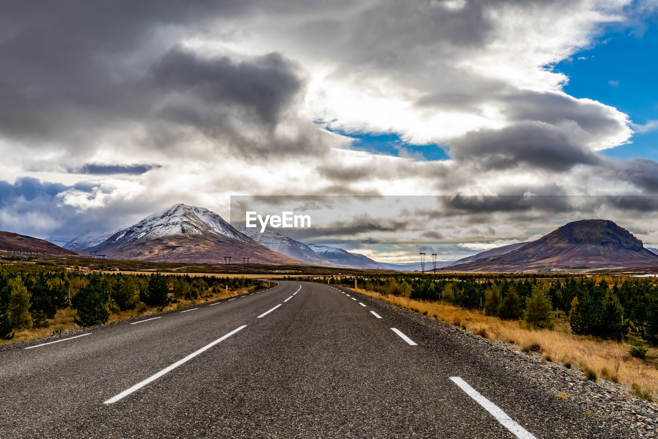 ROAD AMIDST LANDSCAPE AGAINST SKY