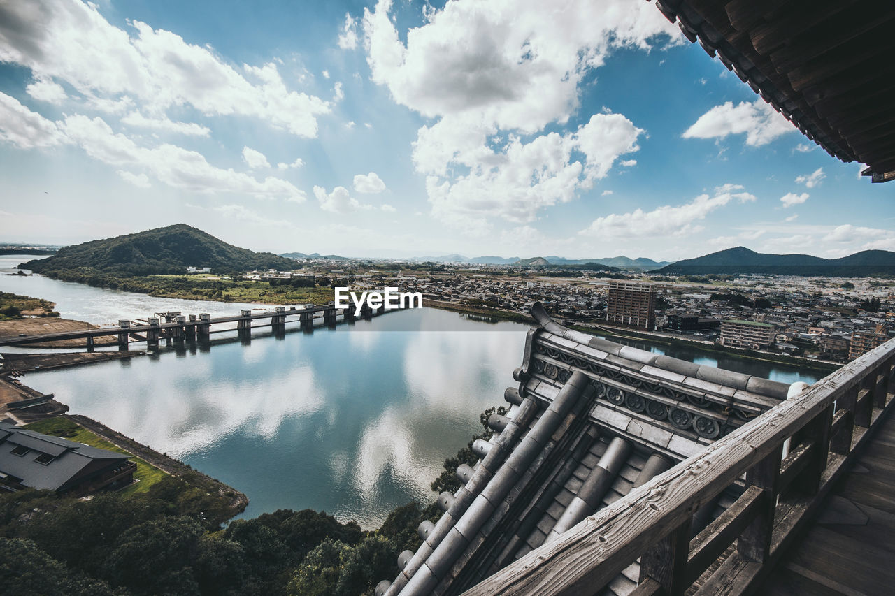 Panoramic view of city against sky