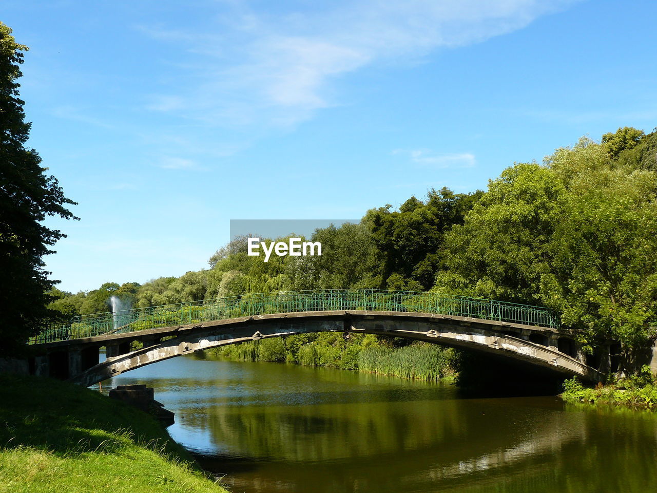 Bridge over river against sky