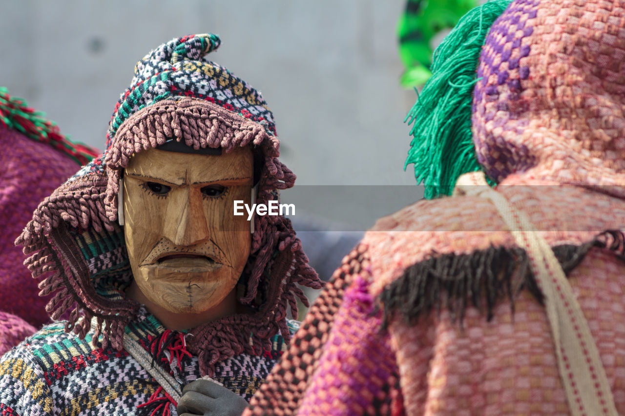 Masked men, caretos,  at iberian mask festival