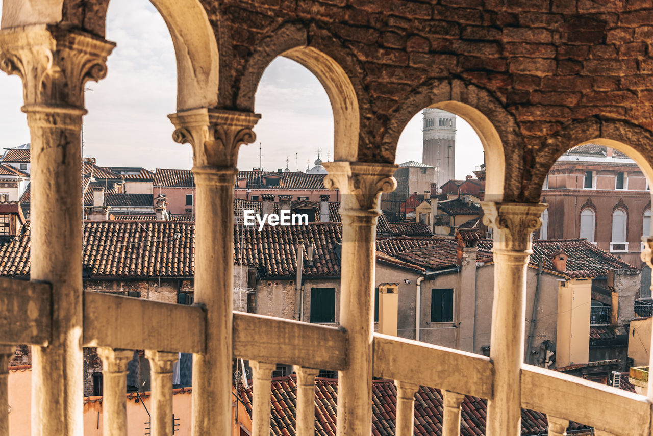 View from historical building scala contarini del bovolo, venice