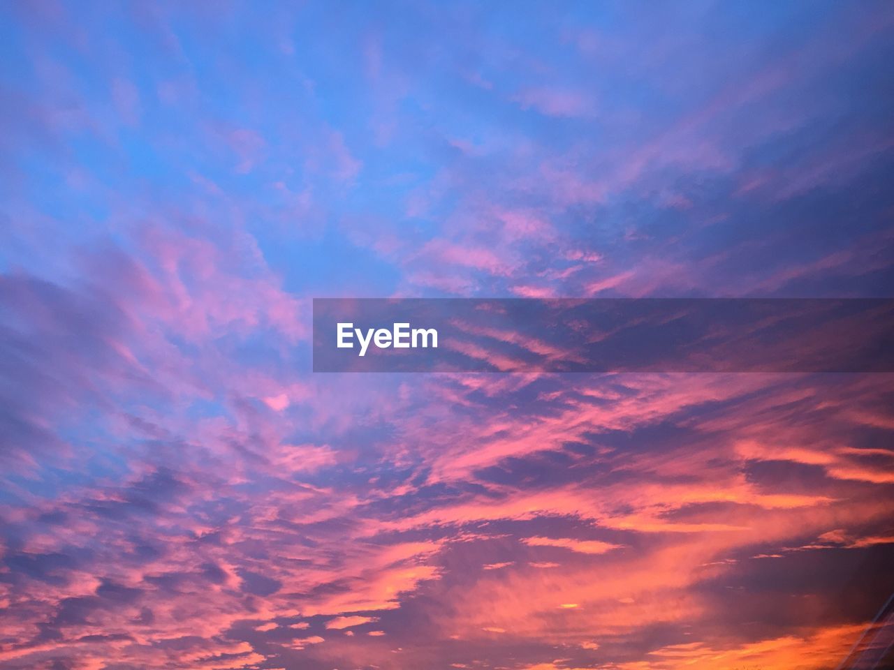 Low angle view of sky at sunset