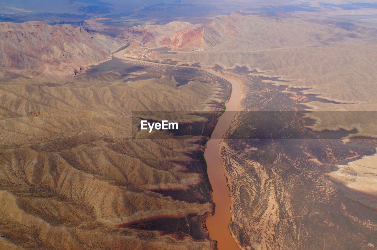 HIGH ANGLE VIEW OF AERIAL VIEW OF DRAMATIC LANDSCAPE