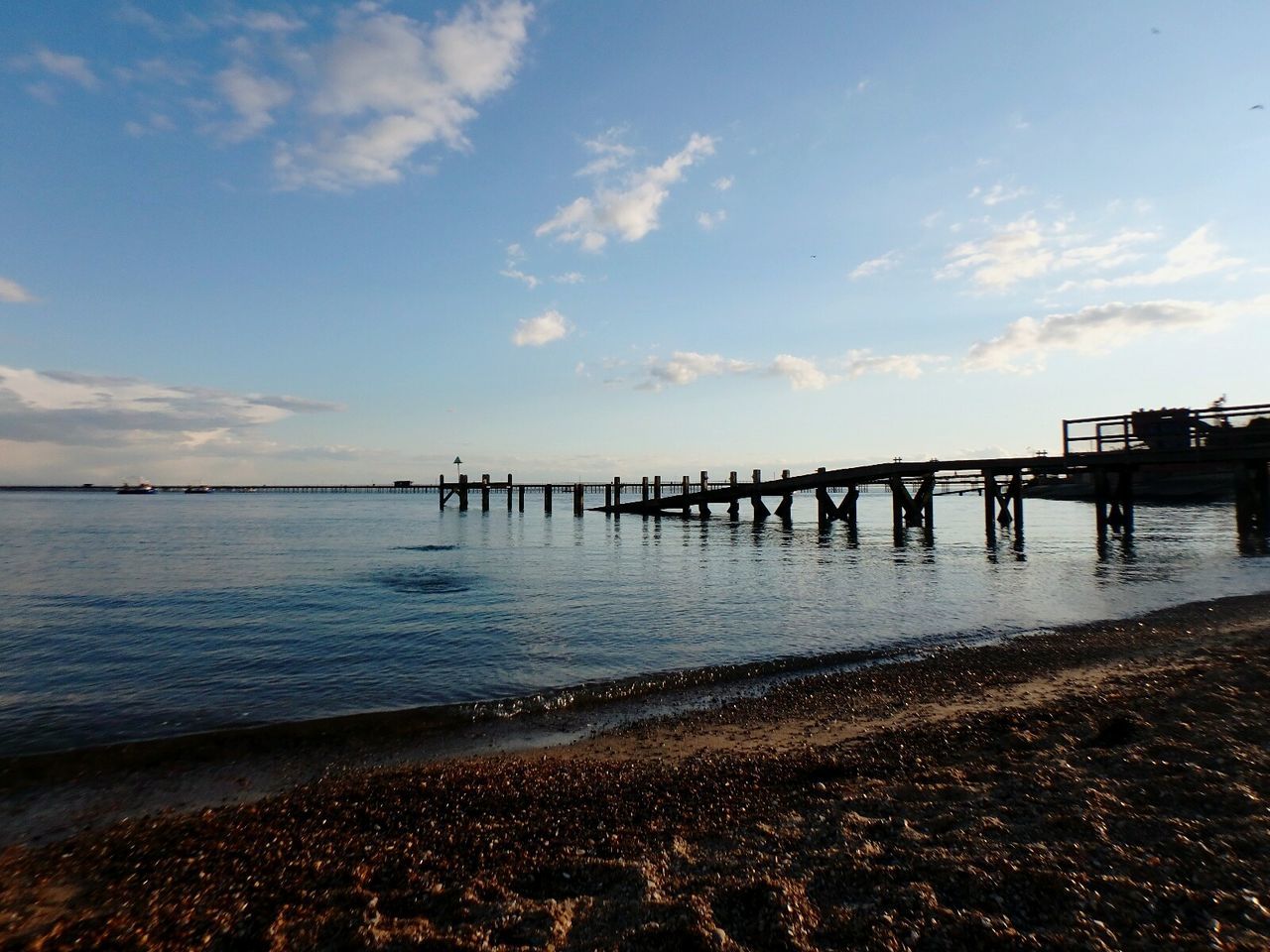 View of pier in sea