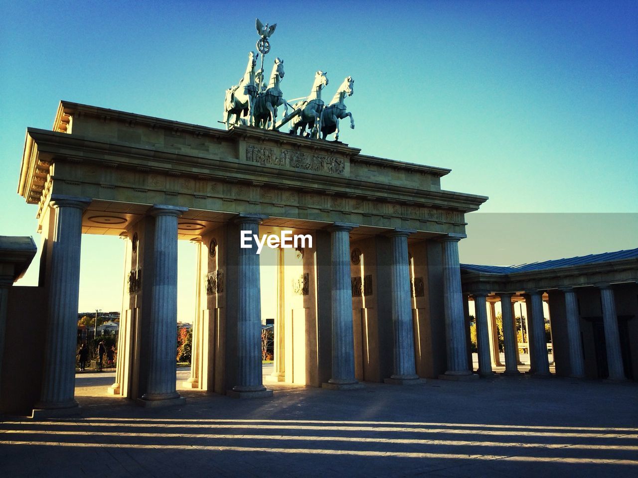 Historic brandenburg gate against clear sky