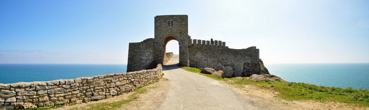 Walkway leading towards sea