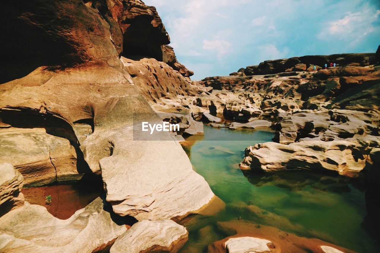 View of rock formations