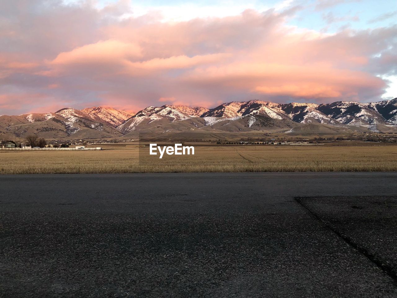 SCENIC VIEW OF MOUNTAINS DURING SUNSET