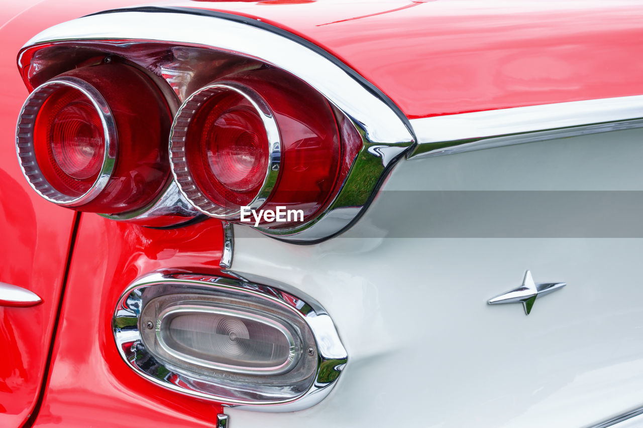 Tail lights on old classic american car