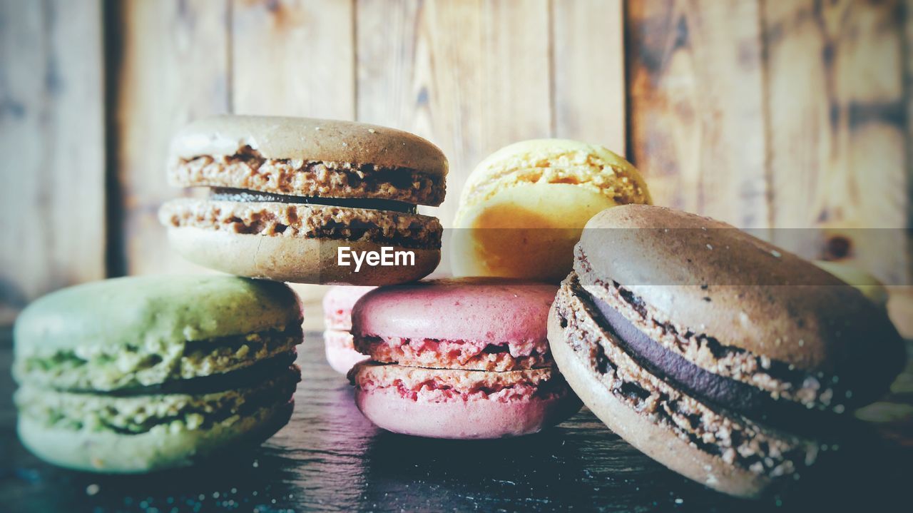 Close-up of dessert on table