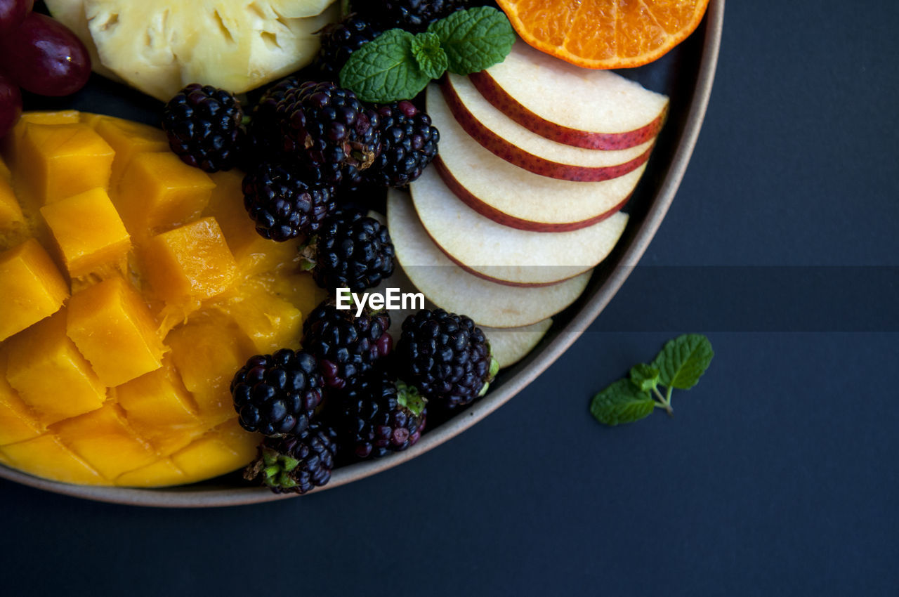 Close-up of various fruits in bowl