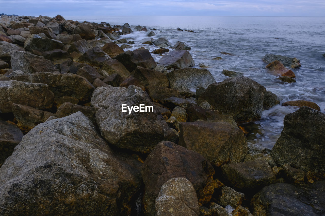 Rocks on sea shore