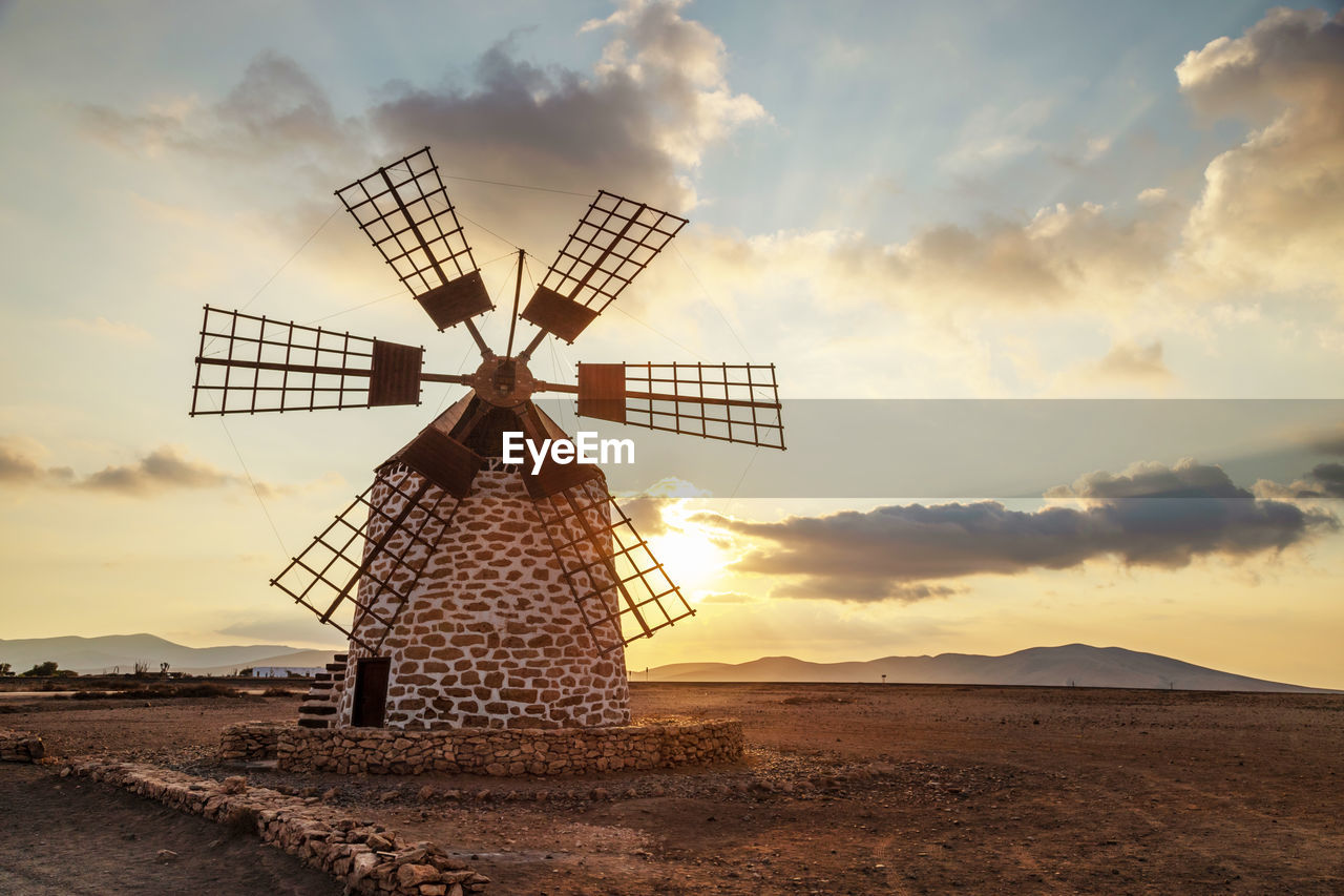 Mill in the sunset