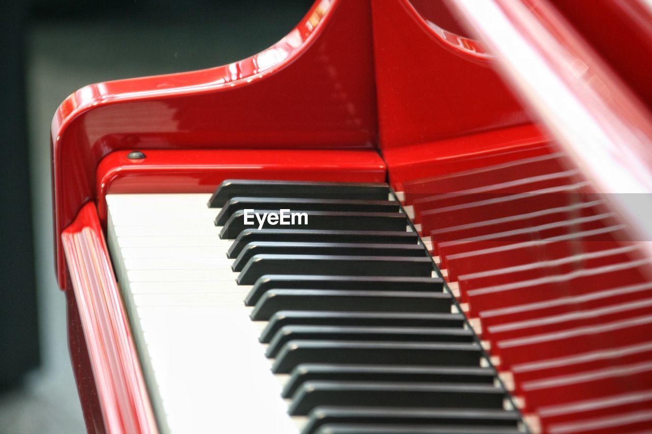 Close-up of piano keys