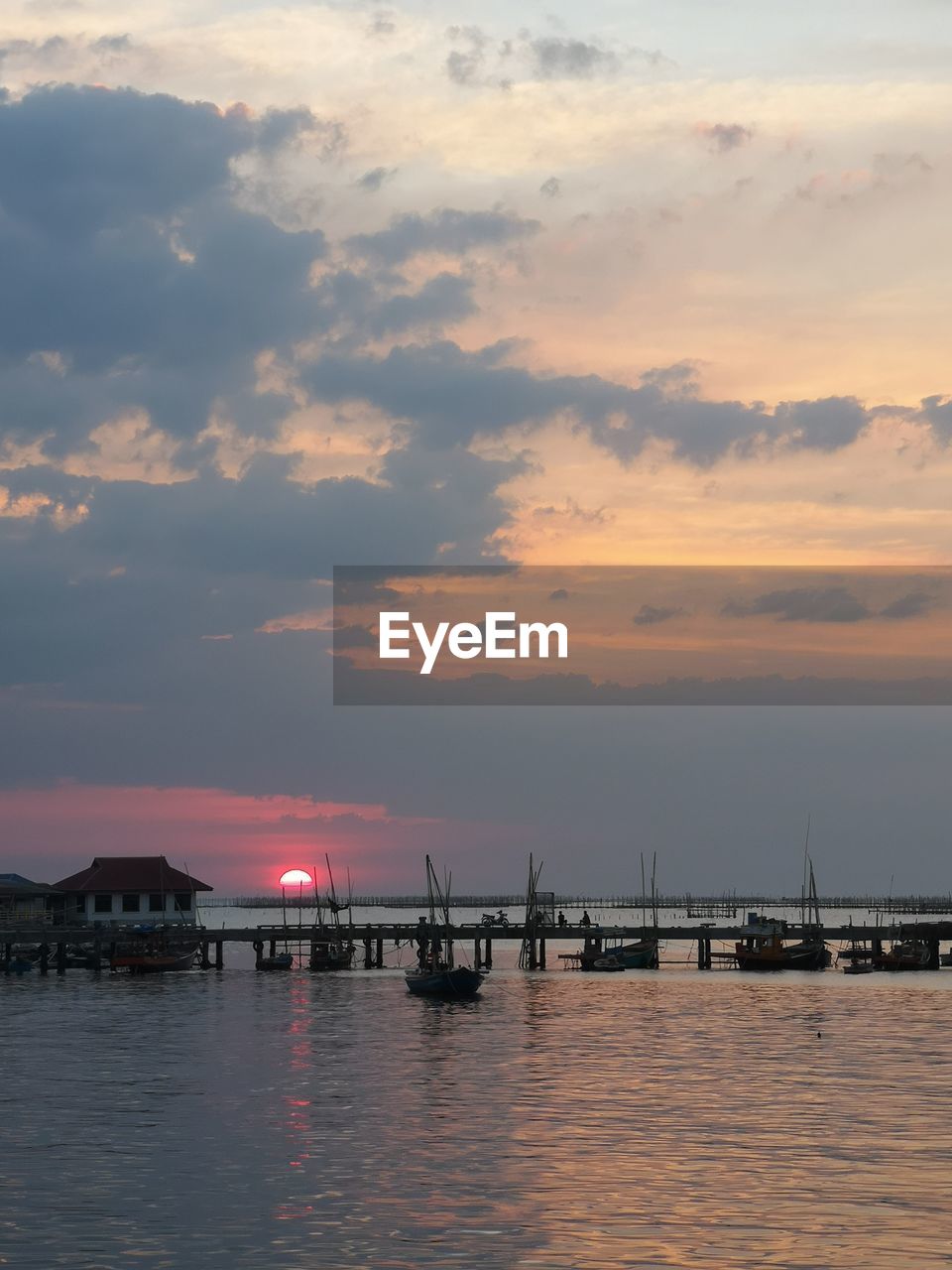 SCENIC VIEW OF SEA DURING SUNSET