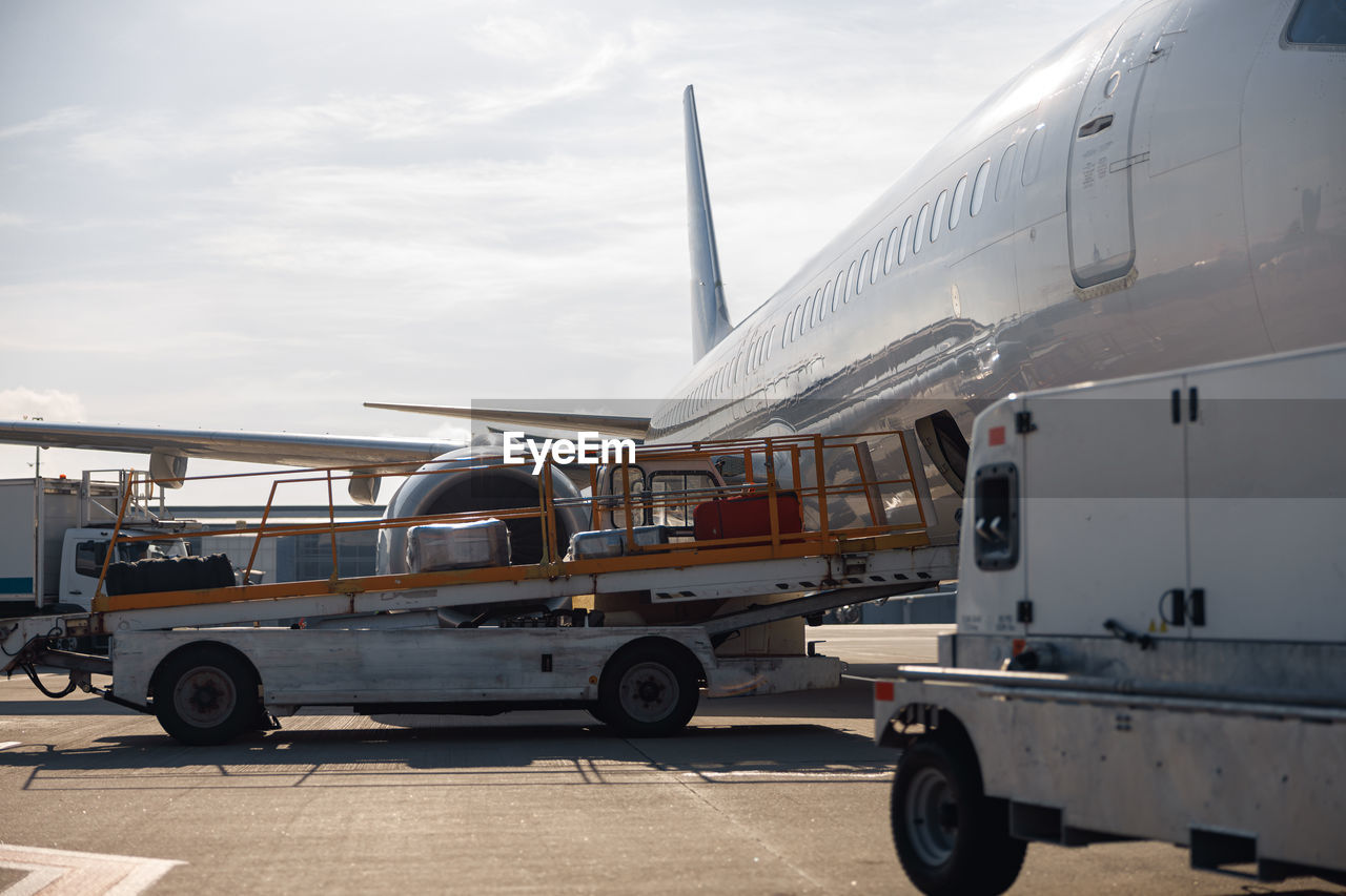 airplane on airport runway