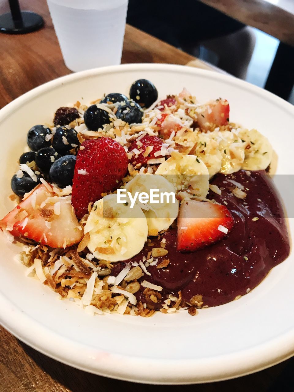 CLOSE-UP OF BREAKFAST ON TABLE