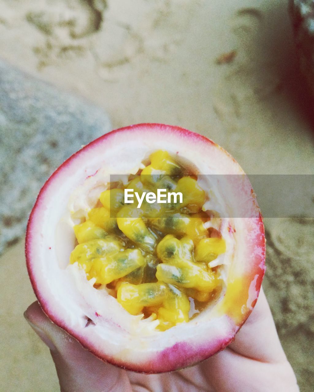 CROPPED IMAGE OF HOLDING ICE CREAM IN PLATE