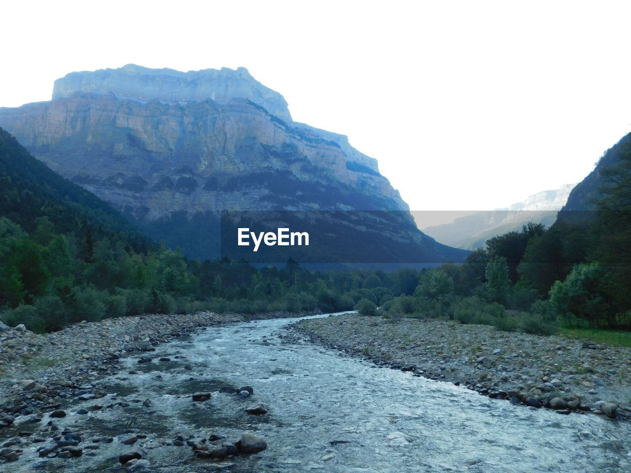 SCENIC VIEW OF RIVER BY MOUNTAINS AGAINST SKY