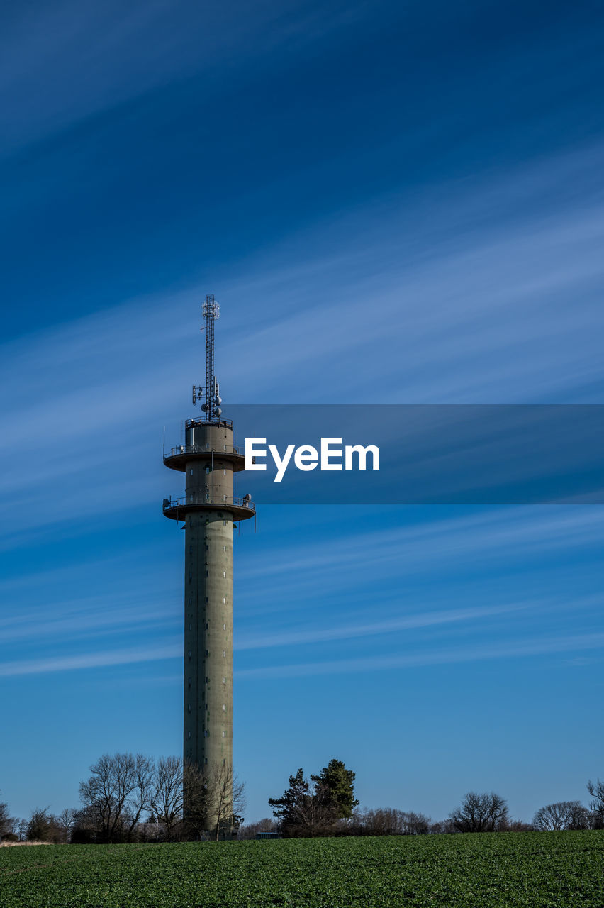 Danish national radio chainlink tower at juelsminde