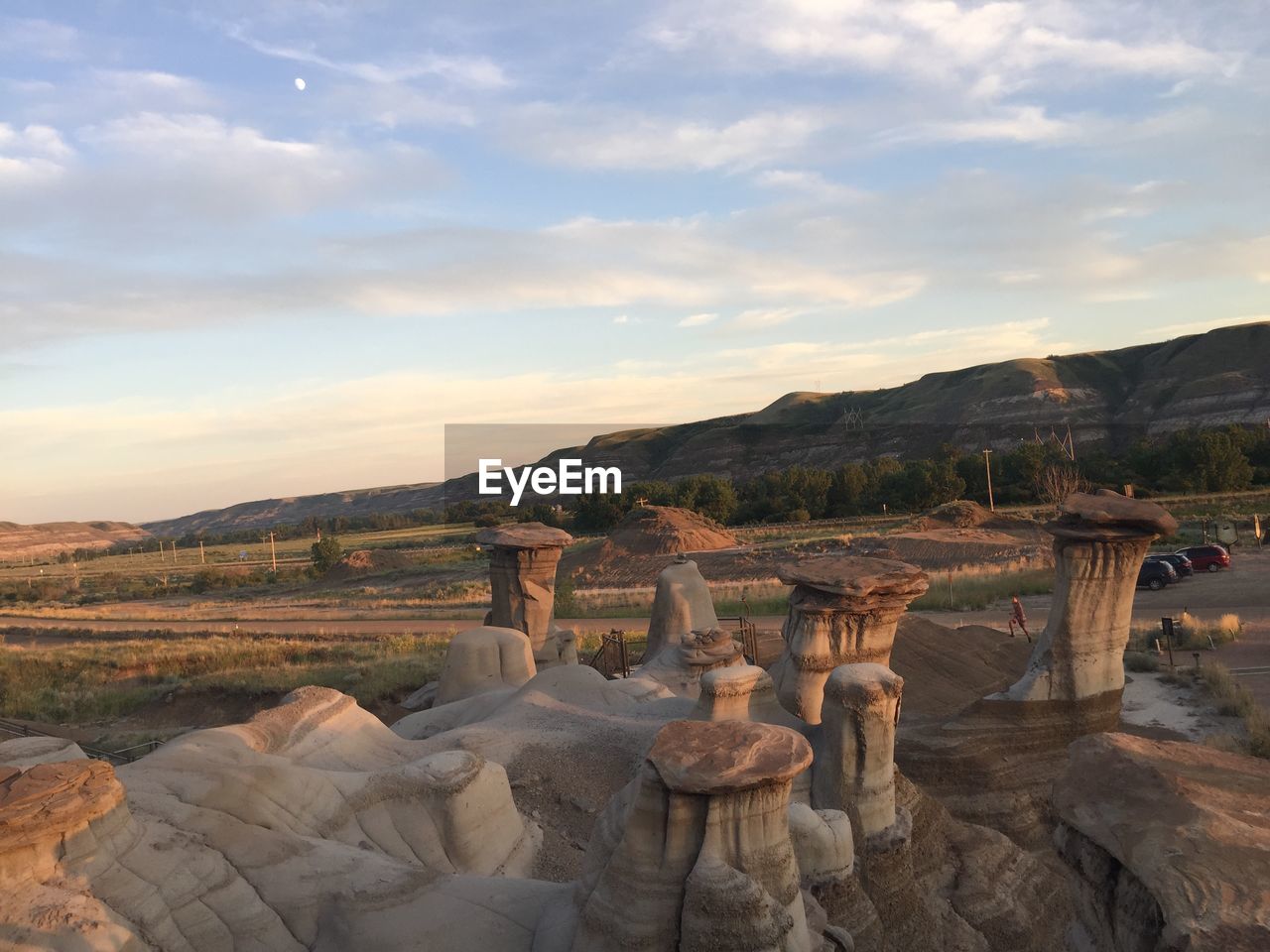 STUPAS AT SUNSET