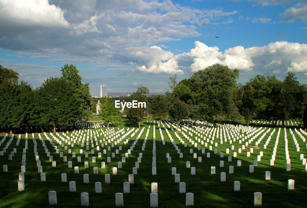 VIEW OF CEMETERY AGAINST SKY