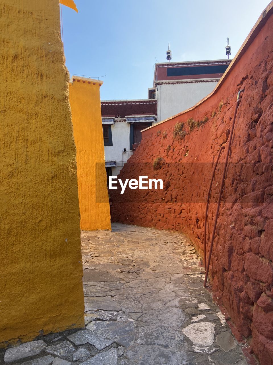 Coloured walls at wudangzhao lamasery, inner mongolia, china 