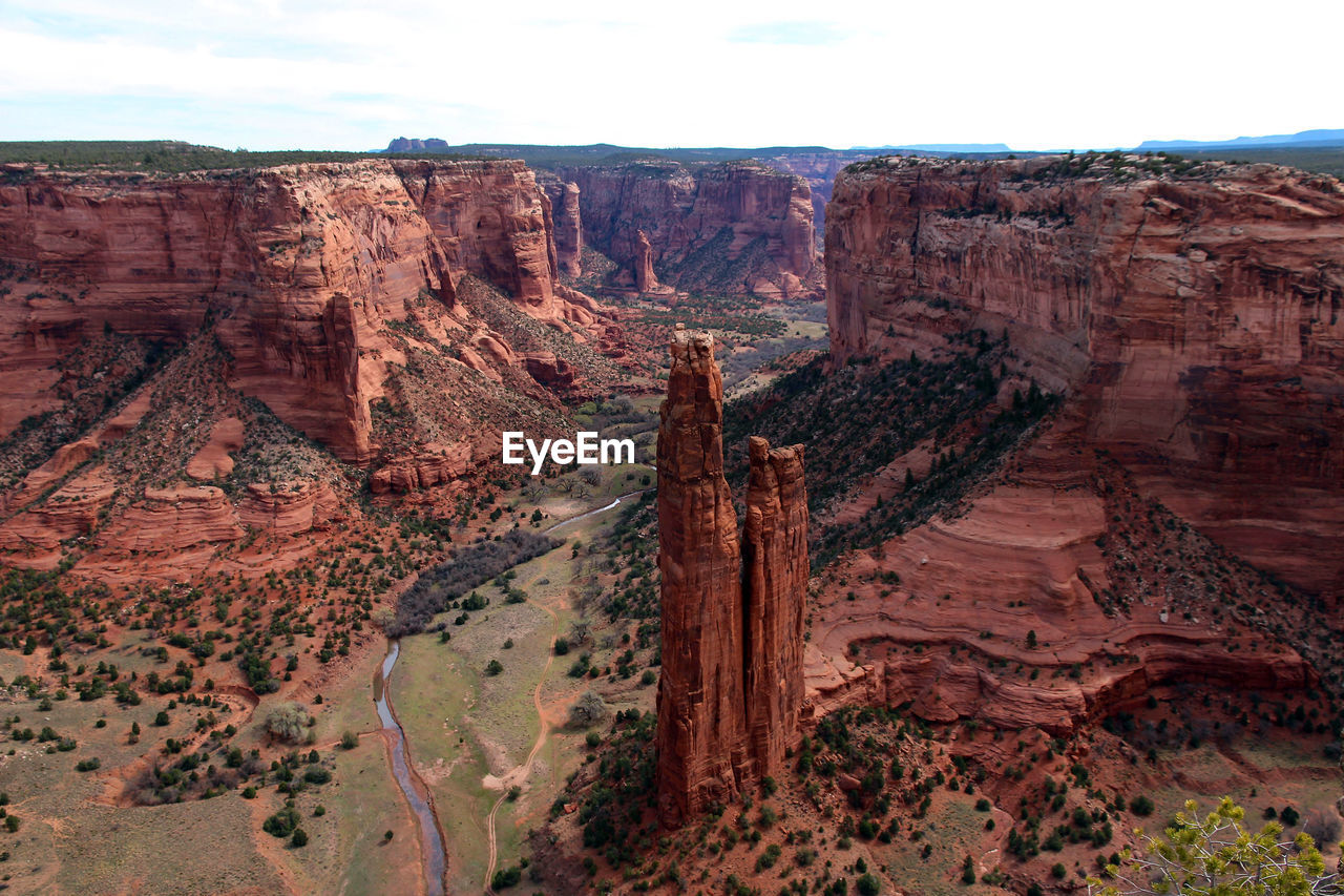 Aerial view of landscape against sky