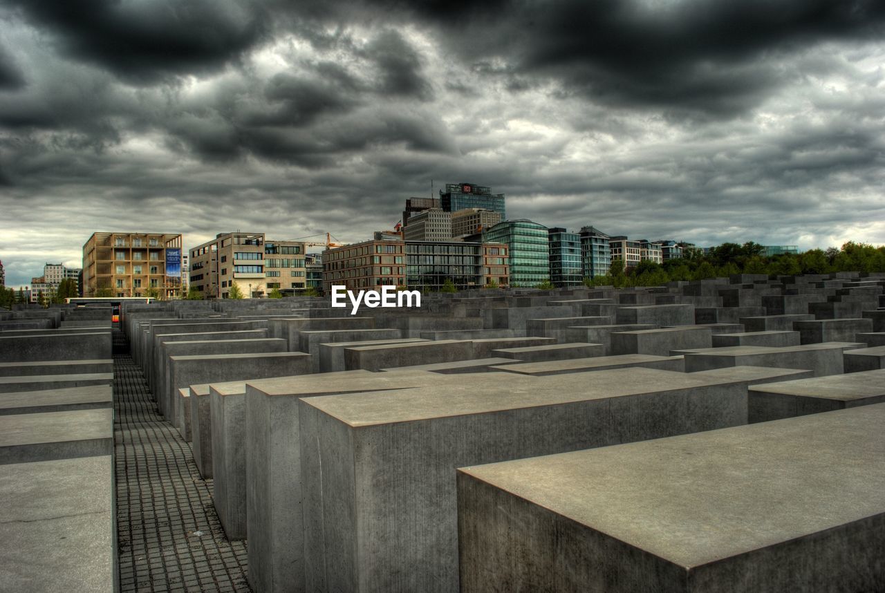 CLOUDY SKY OVER BUILDINGS