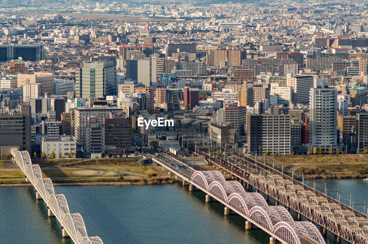 HIGH ANGLE VIEW OF CITY BUILDINGS