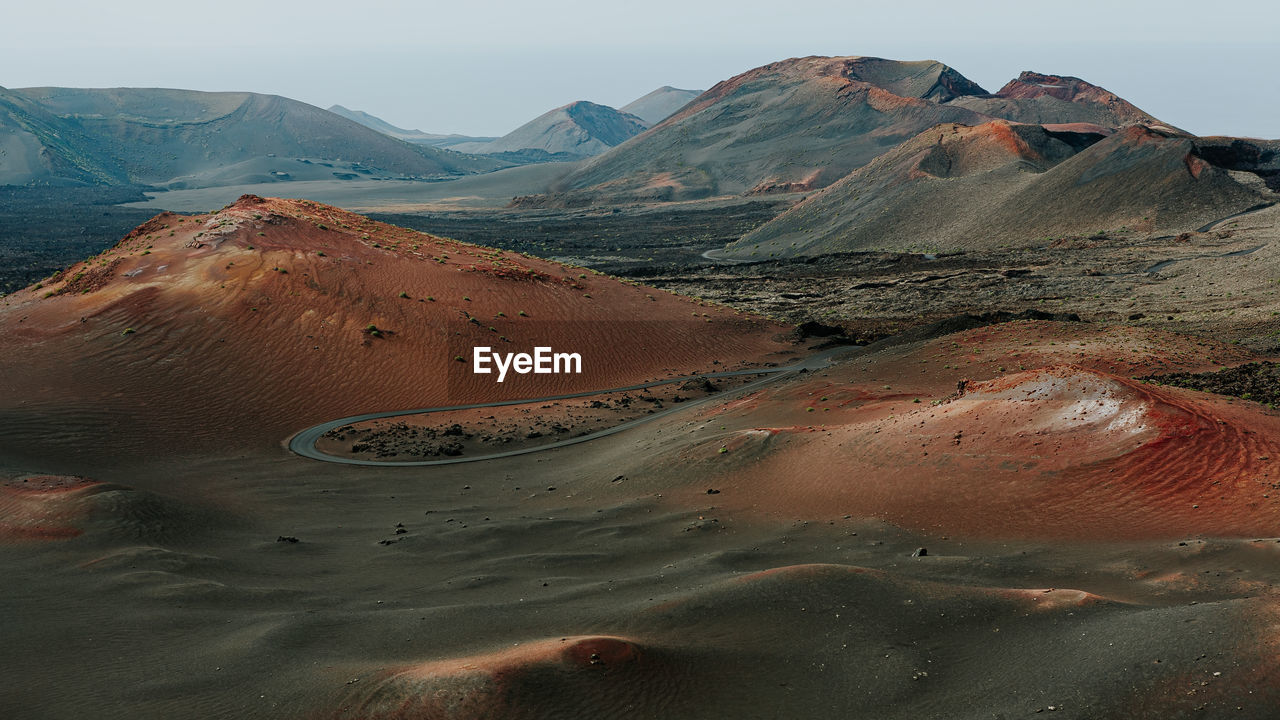 Scenic view of desert against sky