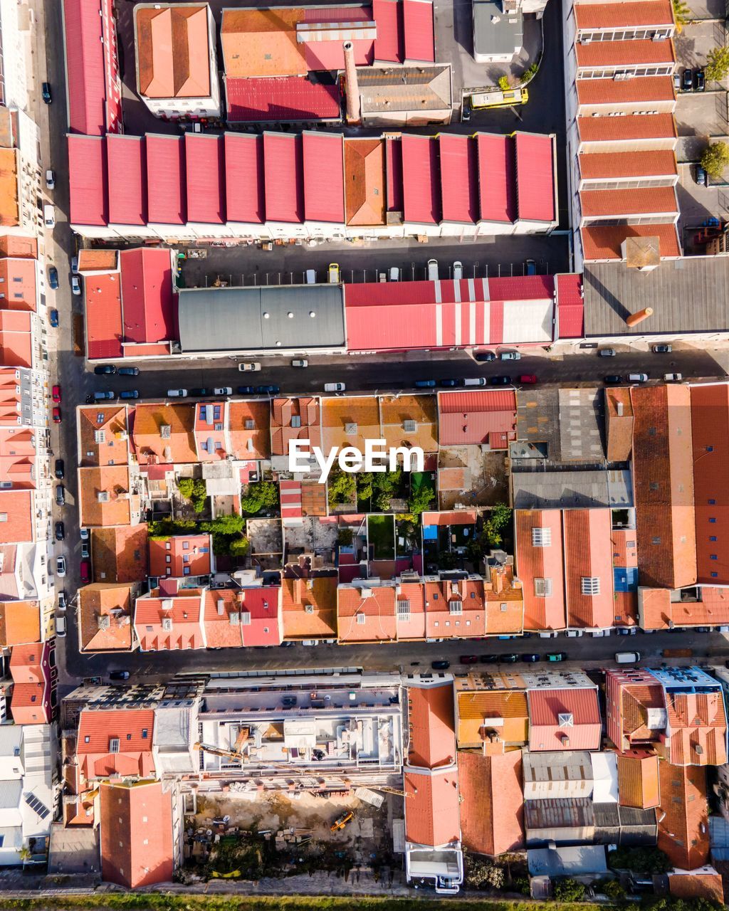Aerial view of a small residential area, lisbon, portugal 
