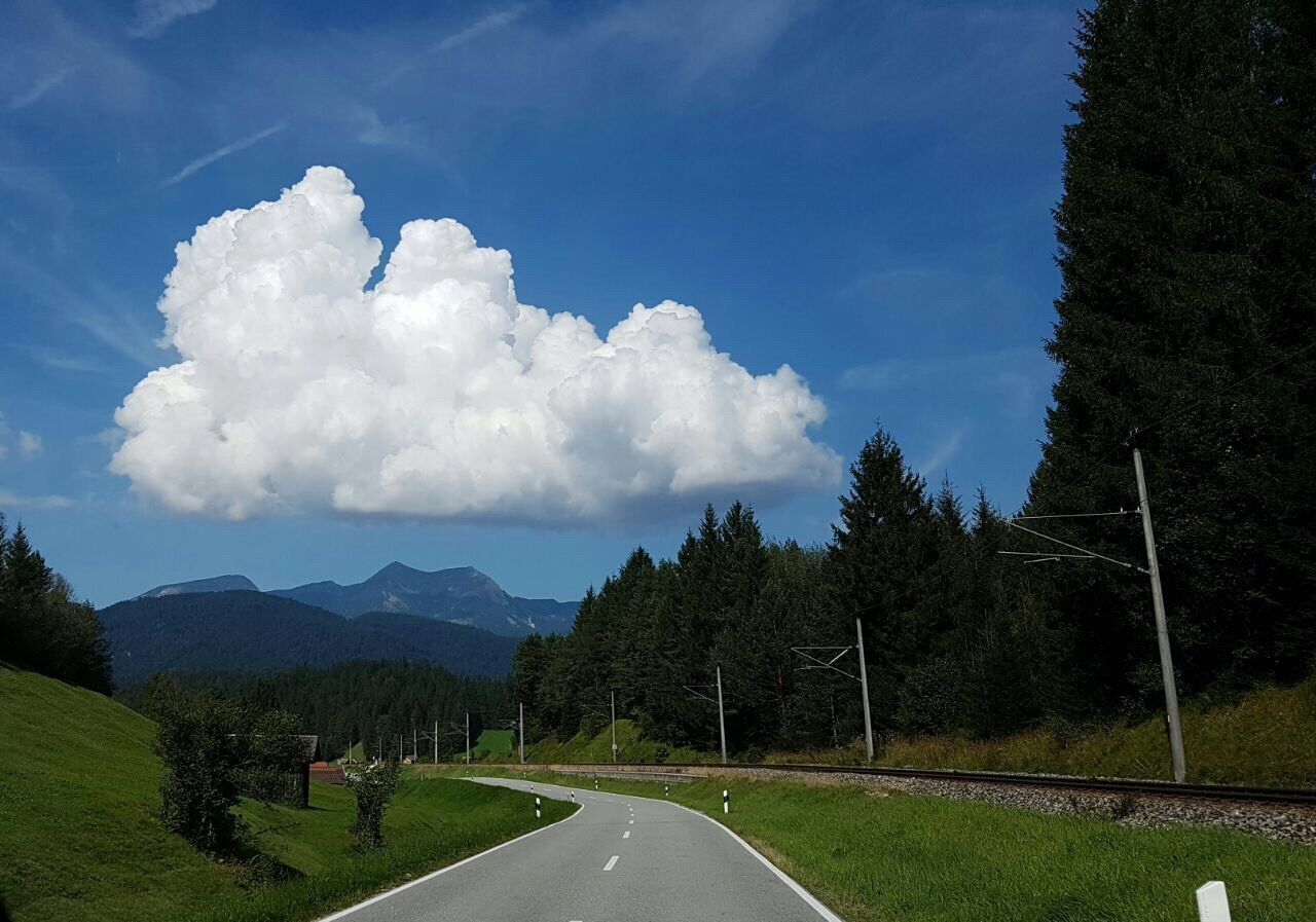 Country road along landscape