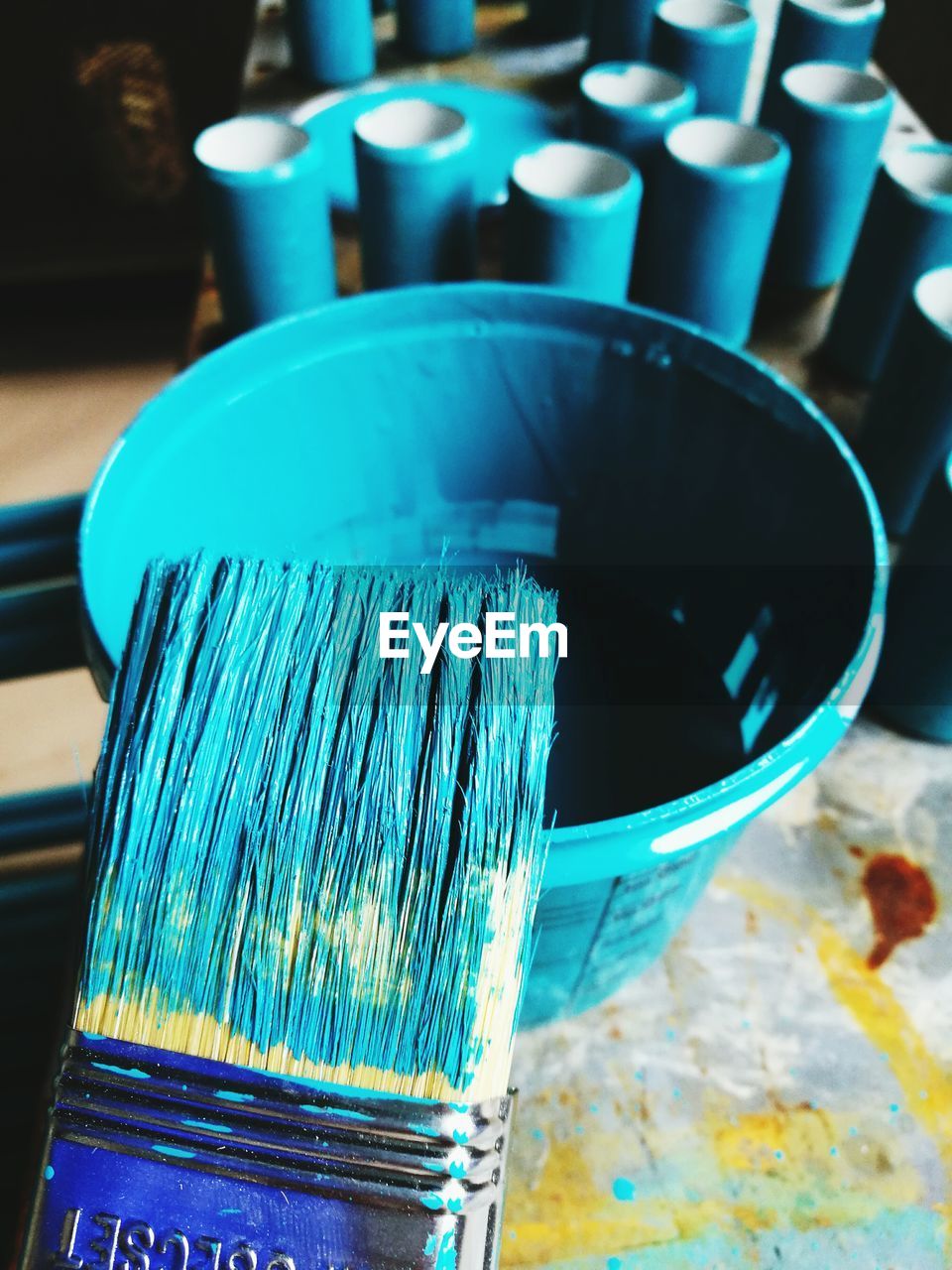 CLOSE-UP OF GLASSES ON TABLE WITH SPOON