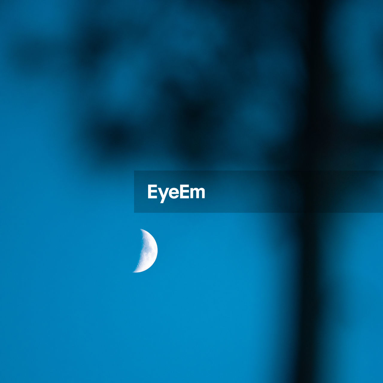 moon, blue, sky, space, astronomy, beauty in nature, night, tranquility, nature, circle, no people, crescent, scenics - nature, tranquil scene, light, half moon, outdoors, copy space, low angle view, natural phenomenon, close-up, cloud