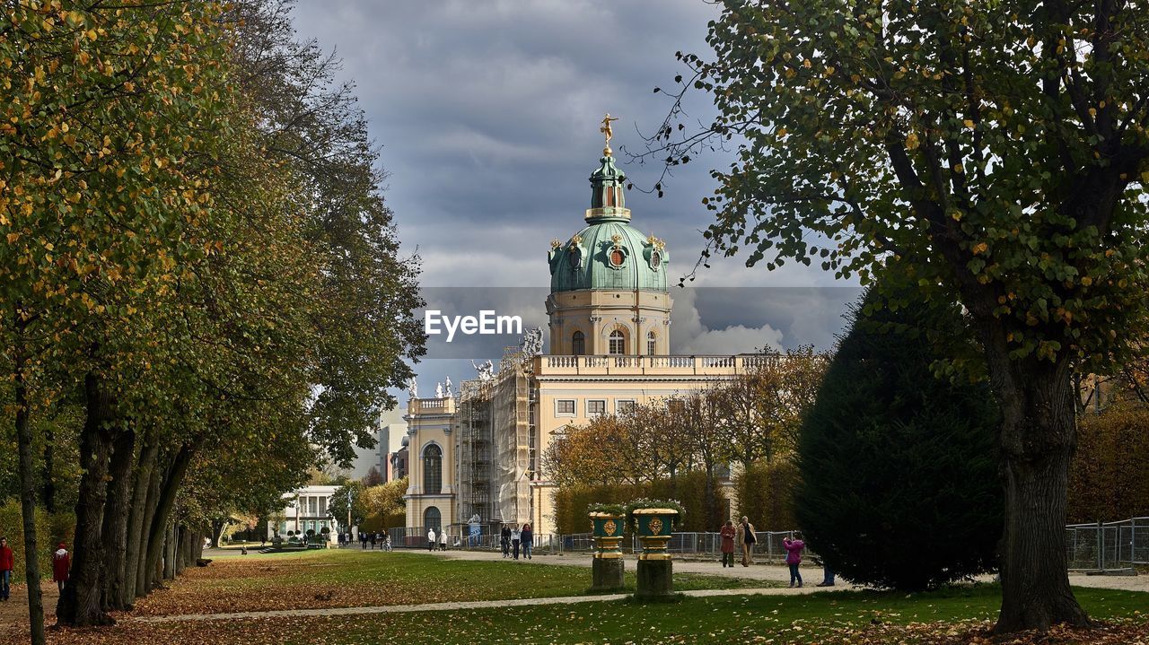 View of charlottenburg palace against cloudy sky