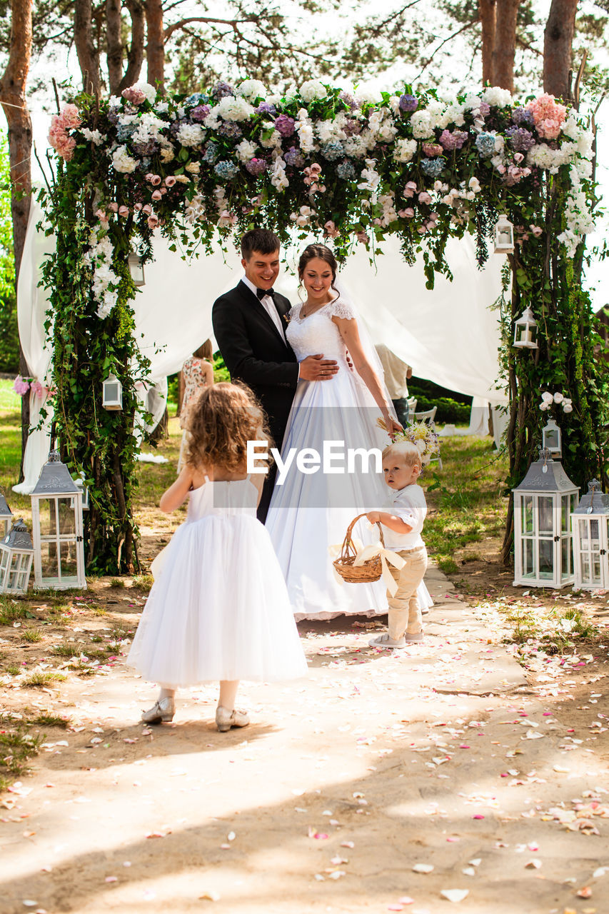 bride with bouquet