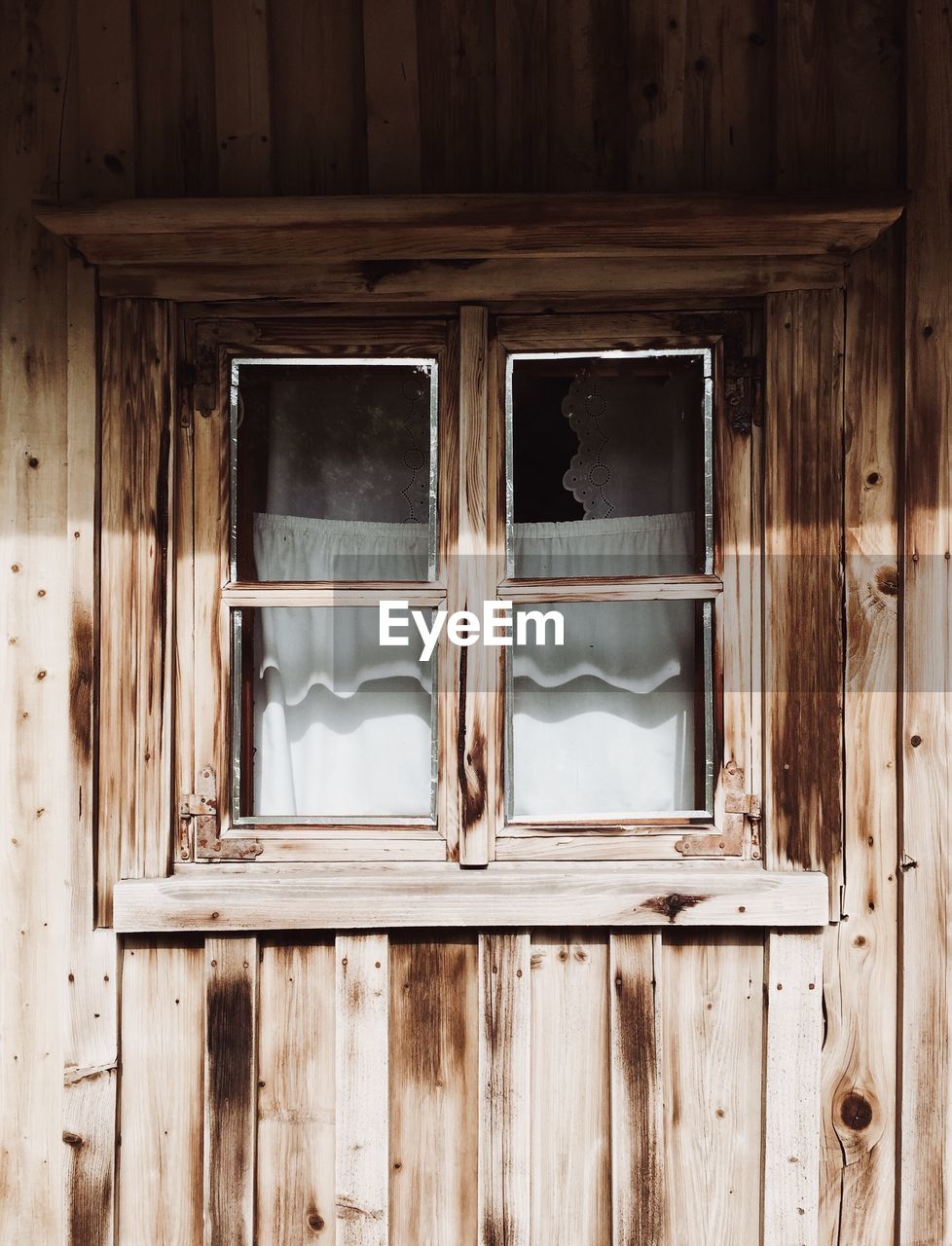 Old window of abandoned house