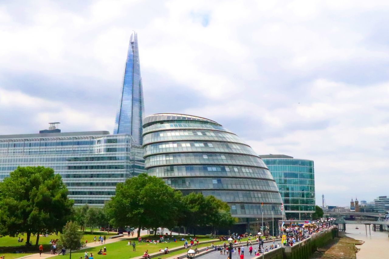 LOW ANGLE VIEW OF OFFICE BUILDINGS