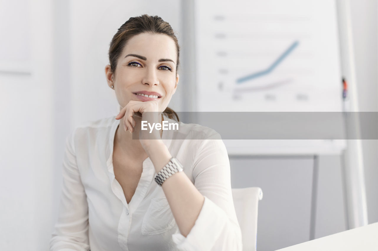 Portrait of smiling businesswoman