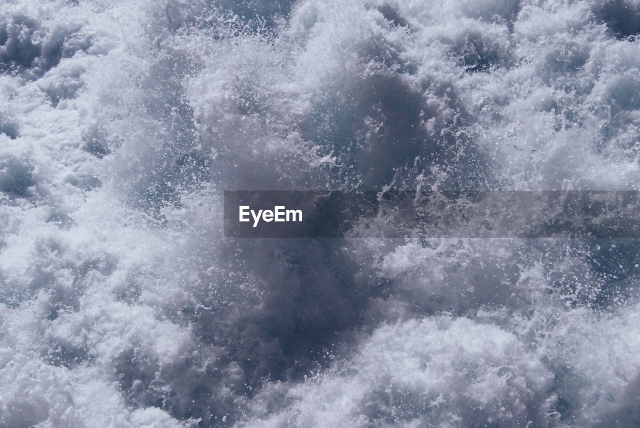 High angle view of waves in sea