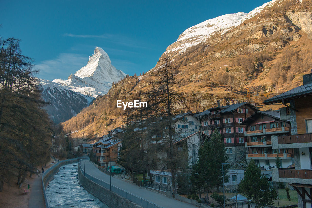 Wooden house at zermatt, switzerland