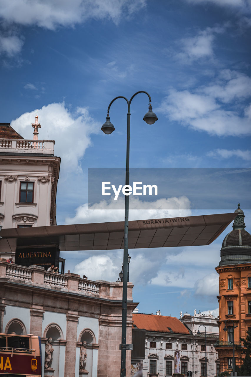 Low angle view of buildings against sky