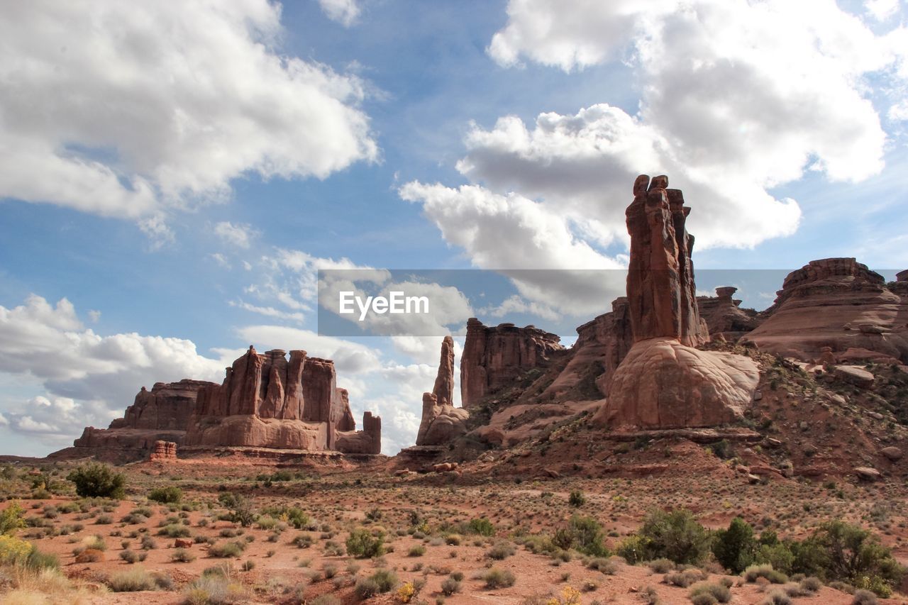 Majestic rock formations in the desert